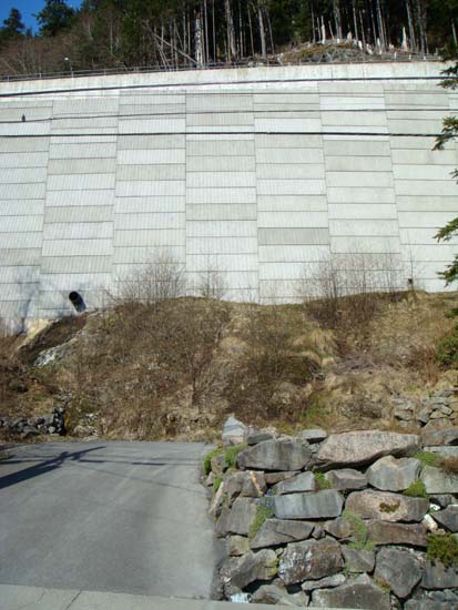 3rd ave bypass wall below the road.