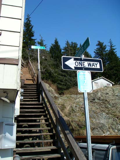 Bayview Street and Barber Street stairs.