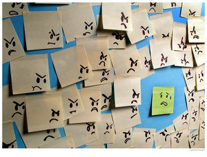 Angry post-it notes