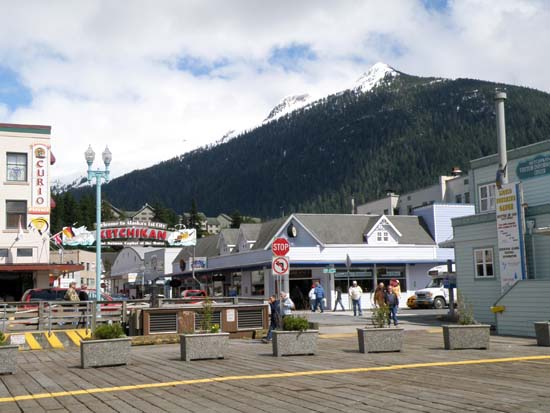 Deer Mountain in Ketchikan, Alaska from the cruise ship docks.