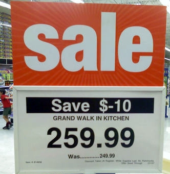 Sale Save -$10 Grand walk in kitchen $259.99 was $249.99