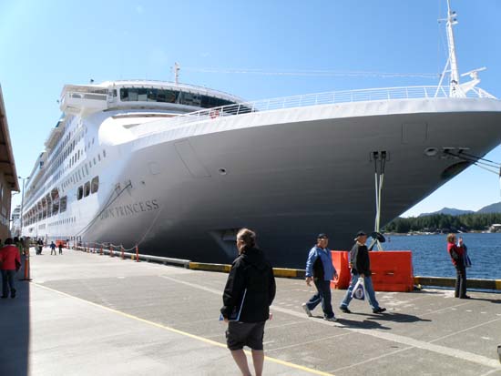 Dawn Princess docked in Ketchikan, Alaska. June 10, 2008.