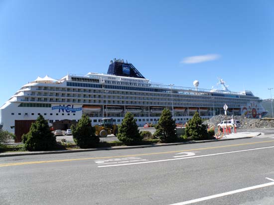 Norwegian Sun docked in Ketchikan, Alaska. June 10, 2008.