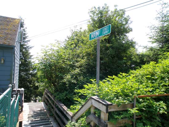 Main Street Stairway in Ketchikan, Alaska. July 1, 2008.