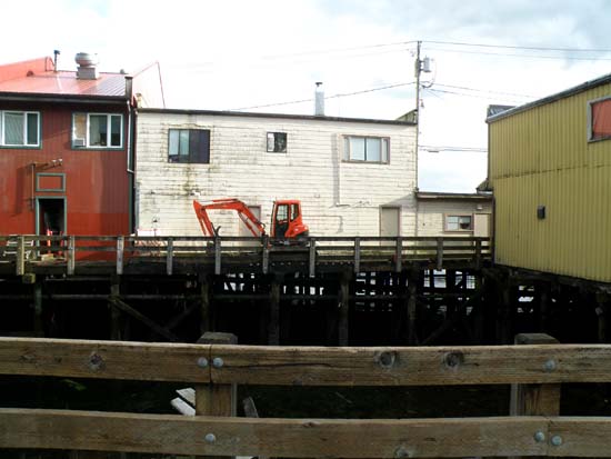 The 'view' from the shack in Hopkins Alley.