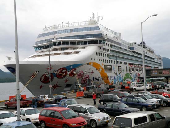 Norwegian Pearl in Ketchikan, Alaska. July 25, 2008.