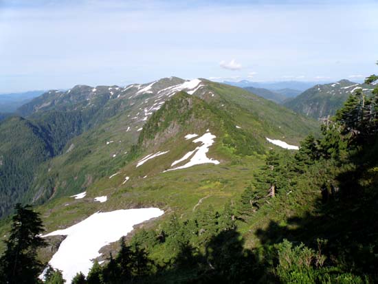 Mountain Ridge with snow.