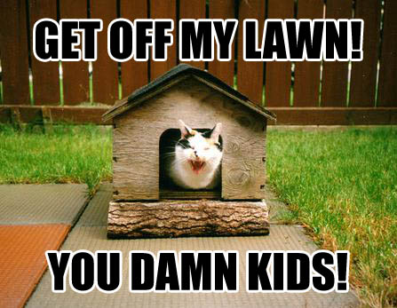 Get off my lawn! You damn kids!