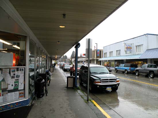 Downtown Petersburg, Alaska looking South.