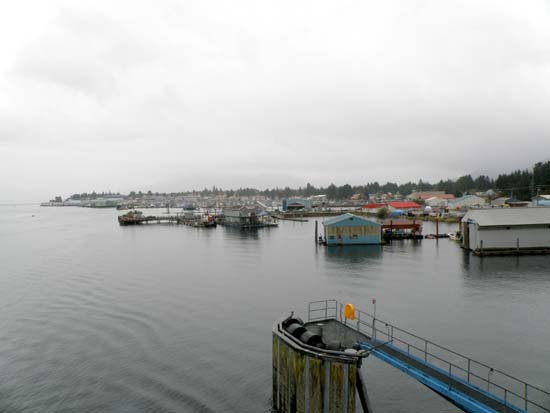 Petersburg, Alaska waterfront as seen from the ferry.