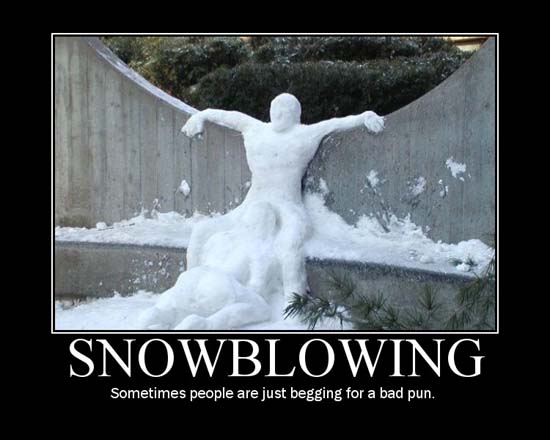 Snowblowing / Sometimes people are just begging for a bad pun.