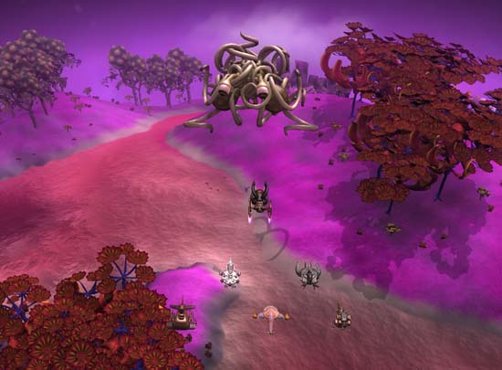 Epic Flying Spaghetti Monster in Spore.