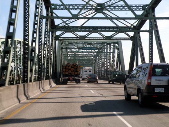 Crossing the Columbia River into Washington State.