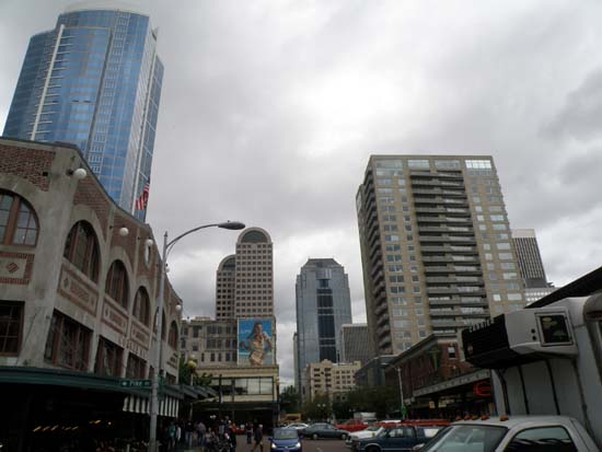 View outside the Pike Place Market.