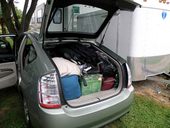 Toyota Prius loaded up.