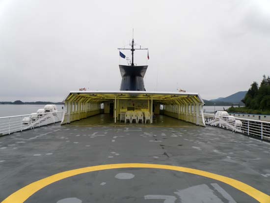 Solarium deck of the Taku.