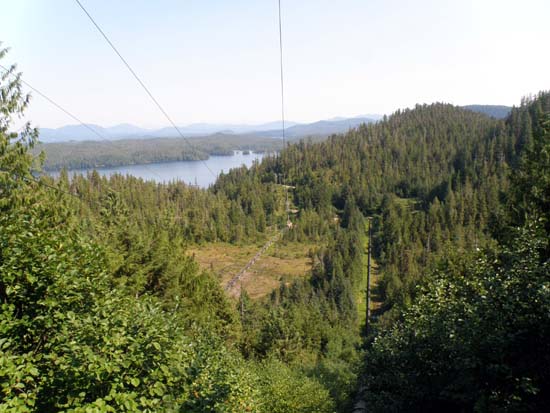 View of the penstocks and surrounding area