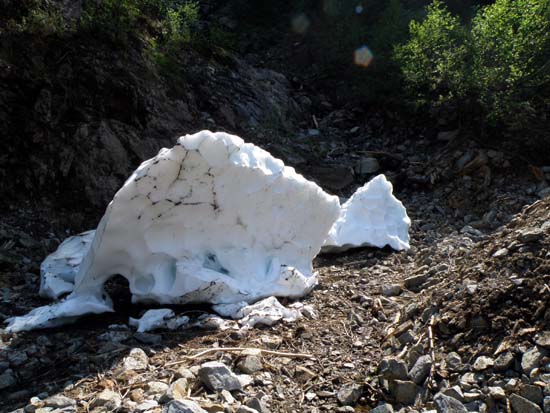 10 foot chuck of snow