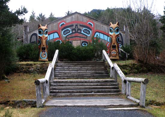 Tribal Tlingit meeting hall.