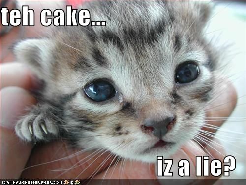 teh cake... iz a lie?