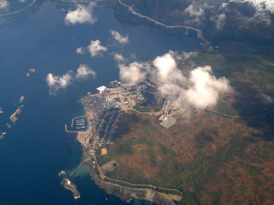 Birds-eye view of Metlakatla