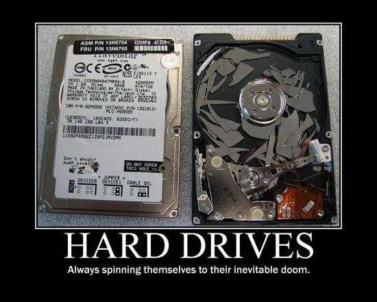 Hard Drives / Always spinning themselves to their inevitable doom.