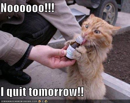 Noooooo!!! I quit tomorrow!!