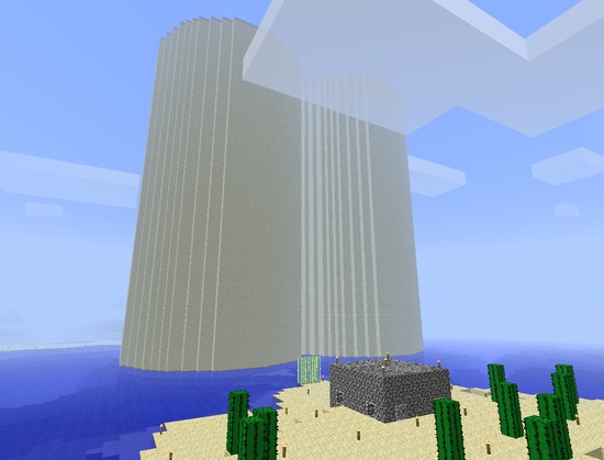 Minecraft sandstone towers